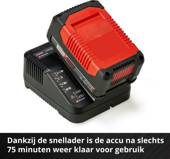 Kit de démarrage Einhell 18 V/4,0 Ah Power X-Change - 1 batterie de 4,0 Ah et un chargeur rapide - compatible avec toutes les machines Power X-Change