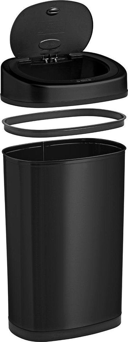 Poubelle avec capteur infrarouge - Homra FONIX - 50 litres - Noir