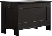 DMV - Coffre de rangement - Coffre de rangement en bois - Coffre à jouets - Coffre à couvertures - Coffre de rangement - noir