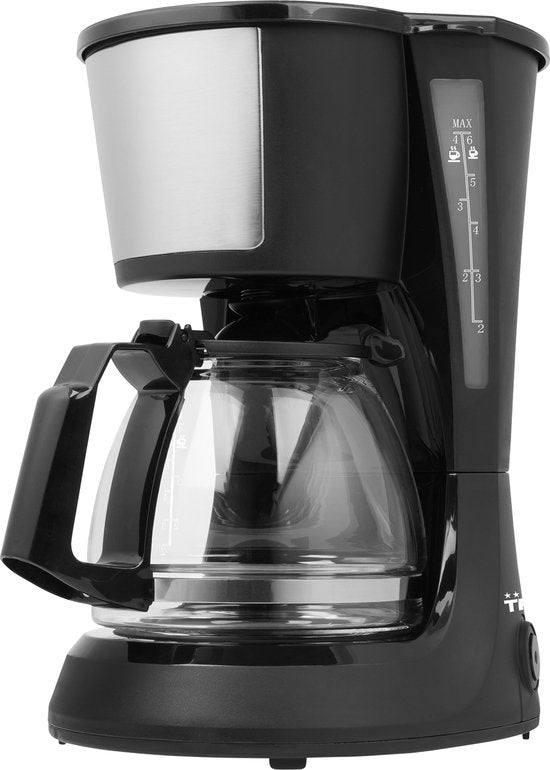 Cafetière à filtre Tristar 600 W - CM-1281 - 0,75 L, 6 tasses - Adaptée au camping - Noire