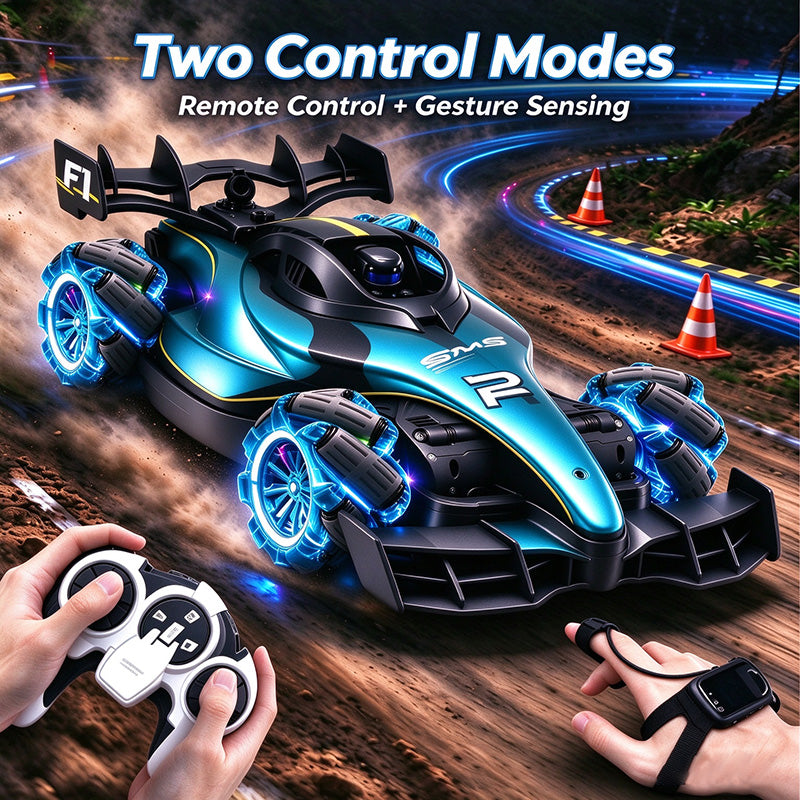 Voiture de cascade RC 4DRC à commande gestuelle pour les enfants de 6 à 12 ans - 2,4 GHz