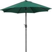 Parasol Yaheetech - Ø 270 cm - Inclinable - Avec manivelle - Vert foncé