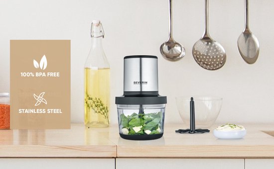 Hachoir Severin KM 3867 - hachoir électrique - 400 W - Noir (mat), acier inoxydable (brossé), verre