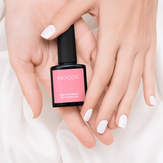 Moods Gellac BIAB - Builder in a Bottle - BIAB Nail Builder Gel - Milky Pink - HEMA & TPO Free