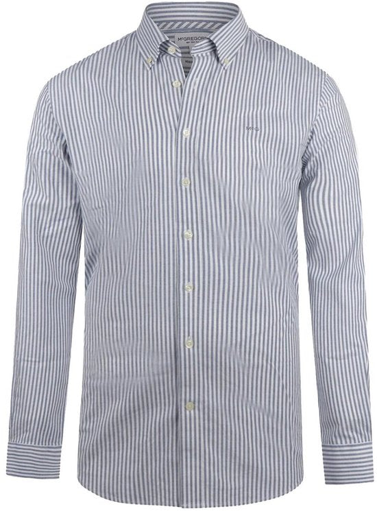 Chemise McGregor, chemise Oxford à larges rayures, Mm999 6001 03 2100, bleu marine, homme, taille M