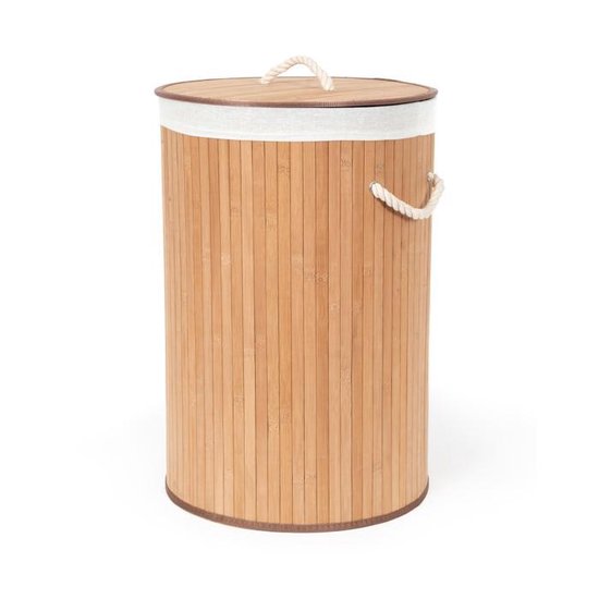 Panier à linge Compactor en bambou 40 x 60 cm, marron