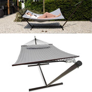 Hamac de jardin - Vita5 - Toile de hamac + socle - Résistant aux UV - Gris