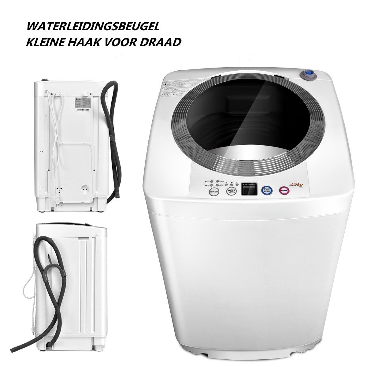 Lave-linge entièrement automatique Coast - 2 en 1 : lavage et essorage - compact - blanc