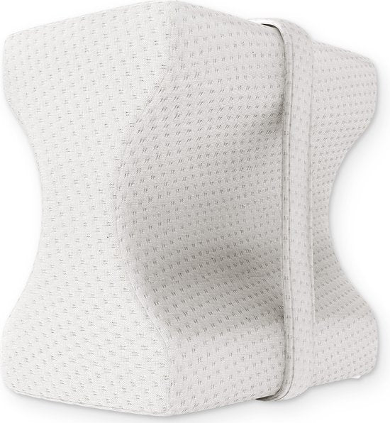 Loti Coussin de genoux pour le lit - Coussin orthopédique de genoux avec sangle - Coussin ergonomique pour les jambes - Correction de la posture - Oreiller pour le sommeil latéral - Mousse à mémoire de forme - Dormeur latéral - Oreiller pour les jambes -