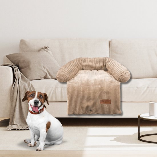 By Cee Cee Original Dog Rug Bench - Panier pour chien - Premium - Entièrement zippé - Royal Collection - Rib Light Brown - Taille M - 90x90