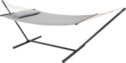 Juskys Hamac Cata - Light Grey - Base et coussin inclus