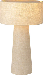 Lucide LEEROY - Lampe de table - Ø 30 cm - 1xE27 - Taupe - Japandi