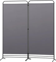 Paravent Angel Living - 2 panneaux - 162 x 180 cm - Pliable - Gris