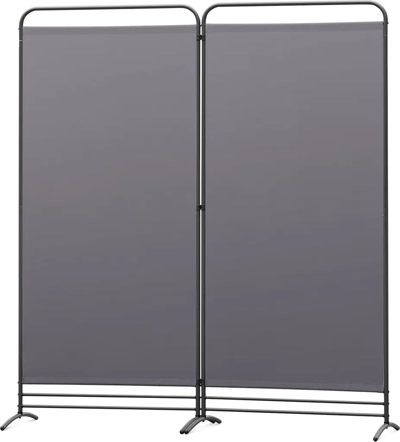 Paravent Angel Living - 2 panneaux - 162 x 180 cm - Pliable - Gris