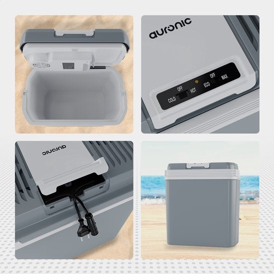 Auronic Electric Coolbox - Coolbox - 20L - 12V et 240V - Gris