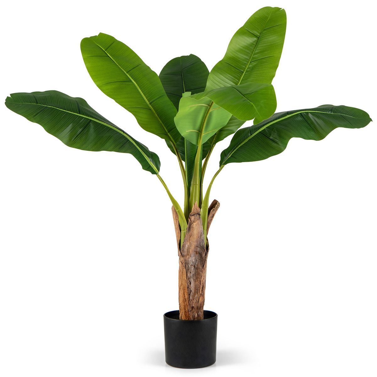 Lot de plantes artificielles Coast - Palmier tropical et anthurium - 2 pièces - 107 cm - Vert