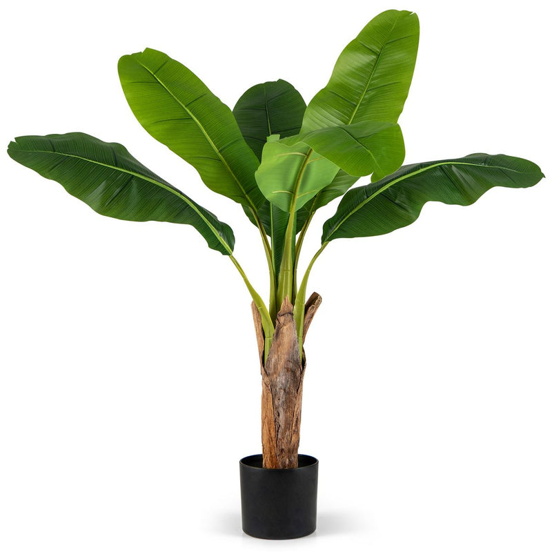 Lot de plantes artificielles Coast - Palmier tropical et anthurium - 2 pièces - 107 cm - Vert