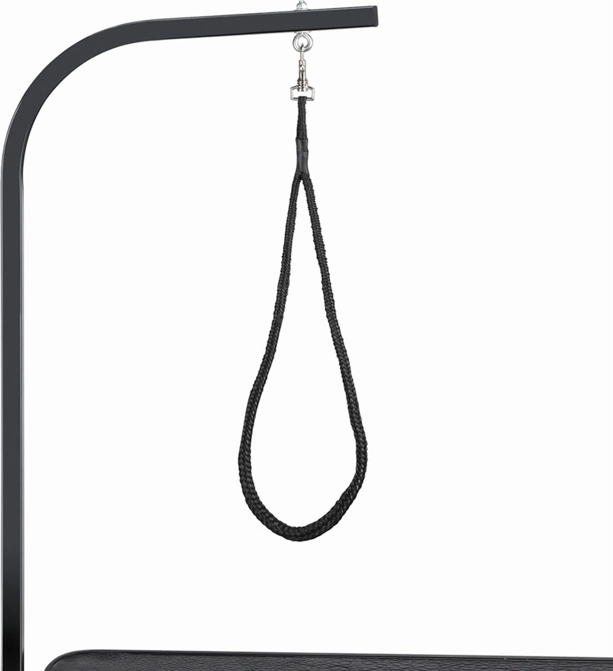 Yaheetech Table de toilettage pliante - équipée d'un support réglable en hauteur, d'une sangle de transport amovible et d'un plan de travail antidérapant - pour chiens et chats - métal noir et cuir PU - 80,5 x 46 x 76 cm