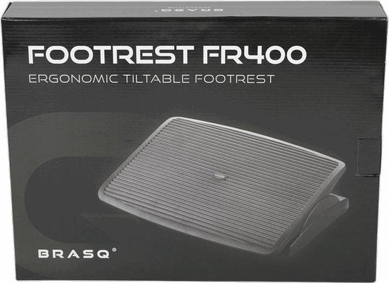 Repose-pieds ergonomique pour bureau - BRASQ - Accessoires de bureau - Réglable - Antidérapant - Noir