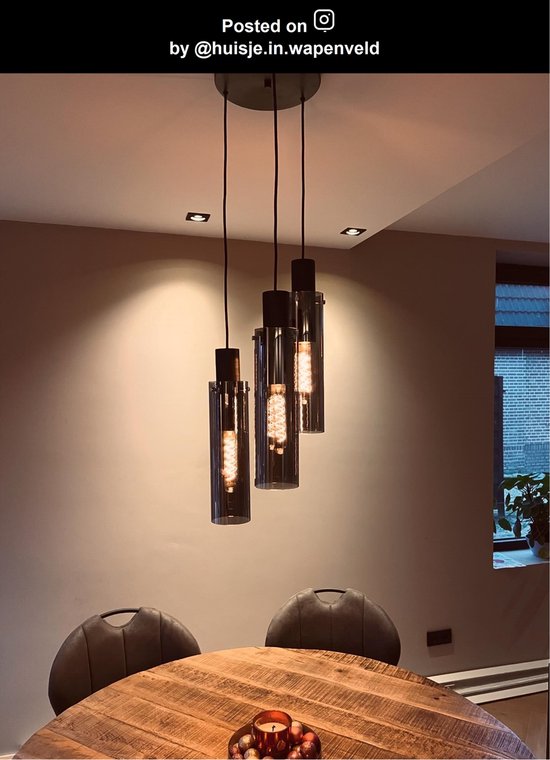 Lucide ORLANDO - Suspension - Ø 32 cm - 3xE27 - Fumé