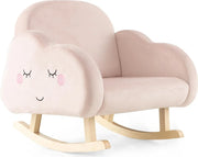 COSTWAY Chaise à bascule pour enfants Rose