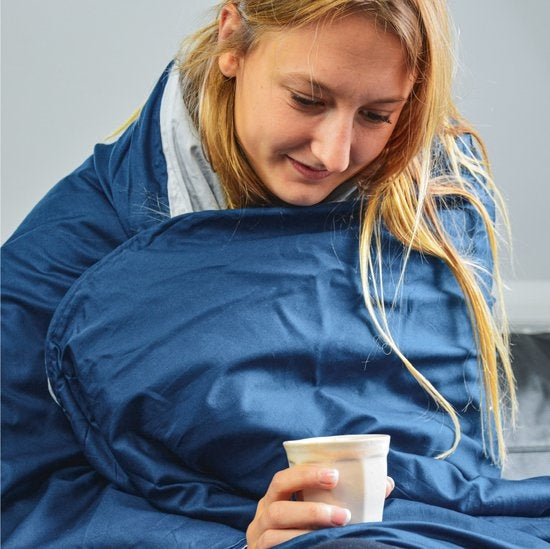 Housse de couverture lestée - El Life - Adaptée aux versions 5, 7 et 9 kg de 135x200 cm - Housse en 100% coton