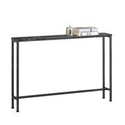 SoBuy FSB19-XL-SCH Table console noire avec plateau en MDF et structure en fer - 120 x 20 x 80 cm