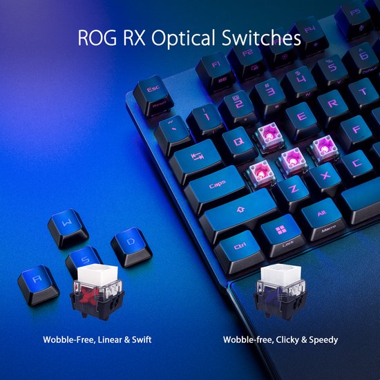 ASUS ROG STRIX SCOPE II RX/RXRD - Clavier - XA12 - Filaire - USB - Noir - QWERTY