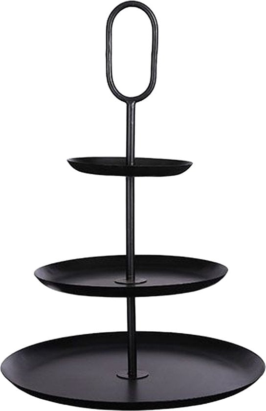 Mica Decorations Rama Étagère ronde - H 55 x Ø 38 cm - Fer - Noir