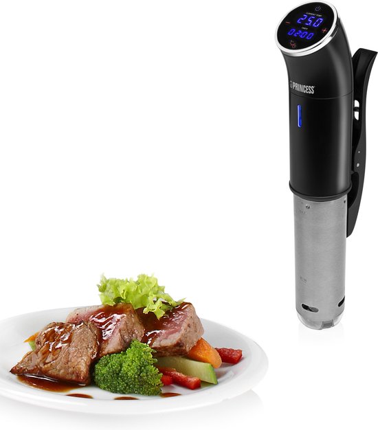 Princess 267003 Sous Vide Stick - Étanche IPX7 - Sonde de cuisson sous vide - Réglage précis de la température - Écran tactile - 1 200 W