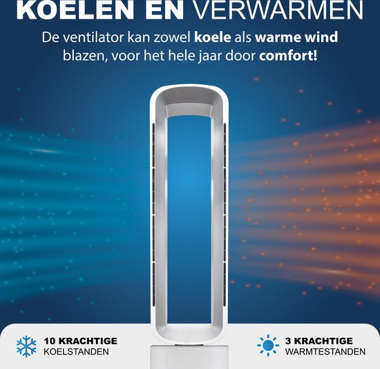 Chauffage électrique économe en énergie Aironex - Chauffer et refroidir en 1 - Chauffage - Ventilateur design - Chauffage Ventilateur - Chauffage électriqueVentilateur sans flamme - Ventilateur de tour Aironex - Ventilateur de tour sur pied - Refroidisseu