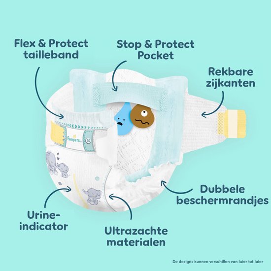 Pampers Premium Protection taille 1, 180 couches, 2 kg-5 kg