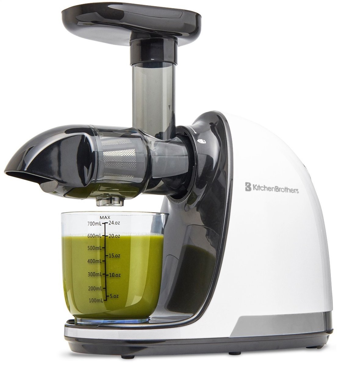 KitchenBrothers Slowjuicer - Presse-agrumes - 700ml - Blanc