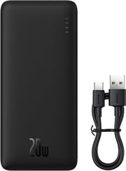 Baseus Airpow - Batterie externe - 20 W - 20 000 mAh - Câble USB-A et USB-C
