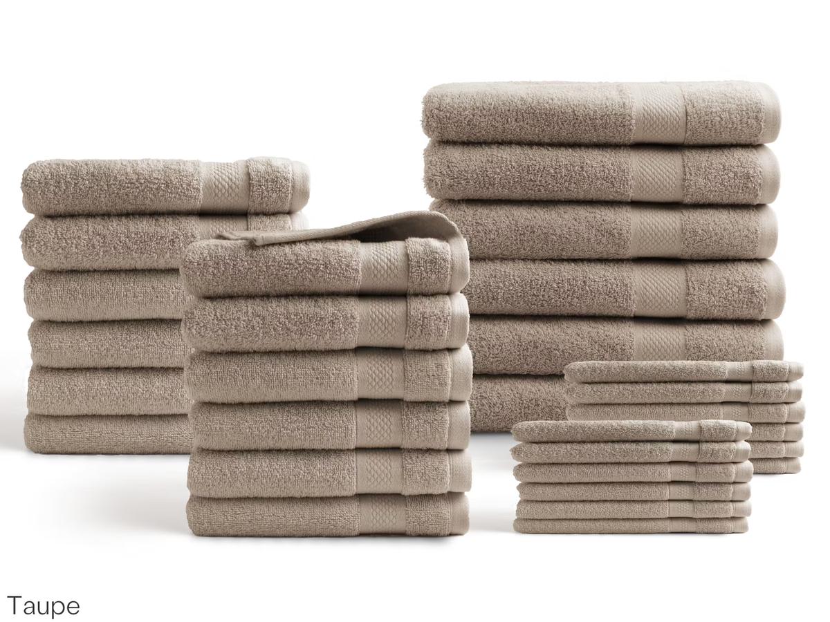 Ensemble de linge de bain DoubleDry, collection Hôtel - 30 pièces - 500 g/m² - Bordeaux