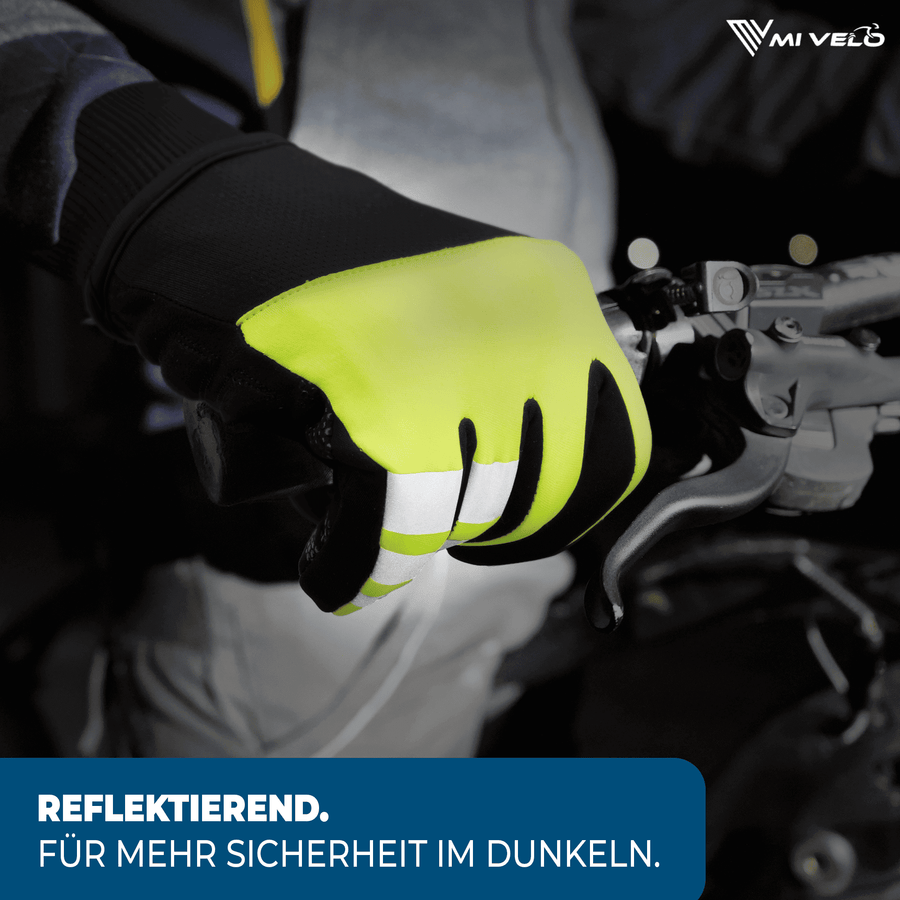 MIVELO THERMO-FIT Gants d'hiver - Polaire thermique & 3M Thinsulate - Jaune - Unisexe - Taille XL