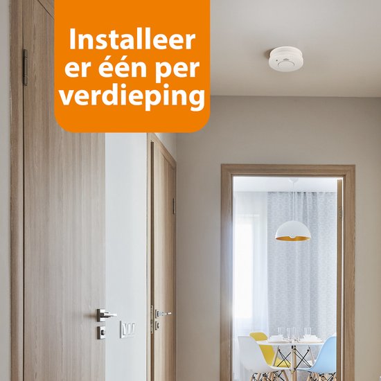 Smartwares 10.044.62 - Détecteur de fumée 85 dB - Pile d'une durée d'un an, capteur d'une durée de 10 ans - Certifié TÜV - Détecteur d'incendie