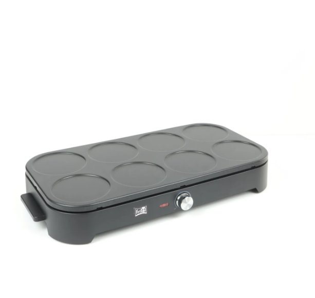 Appareil à crêpes Fritel PM 2260 - Noir - 53 x 28 x 12,7 cm - 1 500 W, sans PFAS