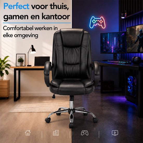 Chaise de bureau ergonomique Infinity Goods - Chaise de bureau - Réglable - Soutien lombaire 4D et tissu maillé - Jusqu'à 150 kg - NEN-EN1335 - Noir