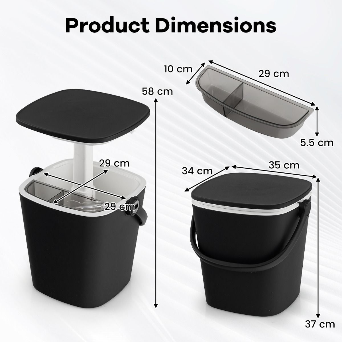 Table réfrigérante d'extérieur Coast 3-en-1 - avec décapsuleur et poignée - 15 litres - bleu/noir