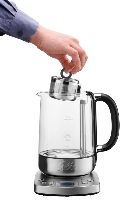 Solis Tea Kettle Automatic 5518 - Bouilloire électrique avec réglage de la température - Bouilloire à thé - Argent