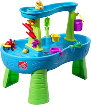 Step2 Rain Showers Splash Pond Water Table - Avec 13 pièces d'accessoires - Jouet d'eau pour enfant - Table d'activité avec eau pour jardin/extérieur