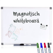 Tableau blanc avec Marqueurs - Goliving - 60 x 90 cm - Tableau magnétique - Planning hebdomadaire - Tableau noir
