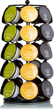 KitchenBrothers Porte-capsules - Dolce Gusto - 35 tasses - Pivotant - Noir