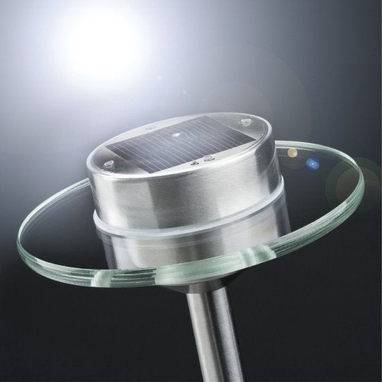 Spots de jardin solaires à LED Ufo IP44 3000K en acier inoxydable, lumière vive
