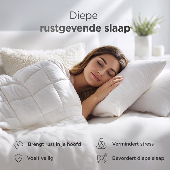 Couverture lestée CozySense® 5kg - 100% Tencel - Couverture lestée - Couverture lourde avec régulation de la température et confort respirant - Répartition de la pression GLASS-Flow® - 1 personne - Blanc
