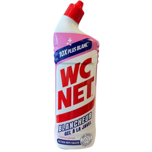 Gel nettoyant pour WC Wc Net Bleach Whitening Flowers - 800 ml - À l'eau de Javel et au parfum floral