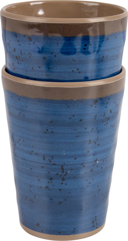 Bo-Camp - Tasse - Halo - Bleu - Lot de 4