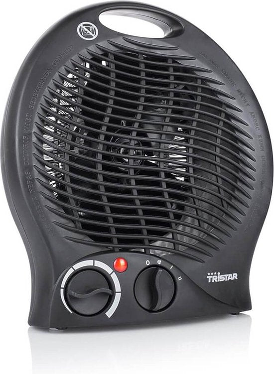 Radiateur de camping électrique Tristar KA-5037 - Radiateur soufflant - 2 niveaux de chaleur 1000|2000 watts - Pour les petits espaces - Noir