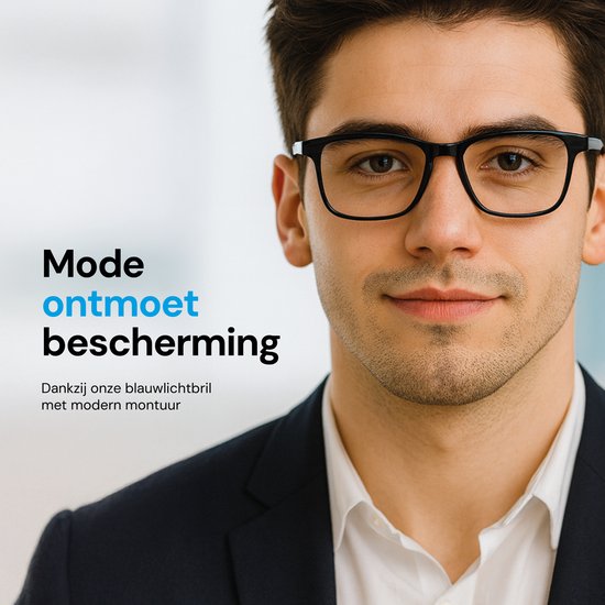 LC Eyewear Lunettes d'ordinateur - Lunettes à lumière bleue sans force - Lunettes à lumière bleue - Lunettes d'affichage - Design - Unisexe - Noir